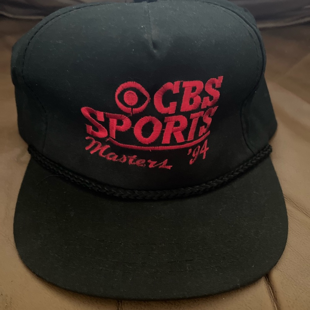 Vintage New Old Stock Never Worn CBS Sports The Masters 1994 Golf Black Cap Hat